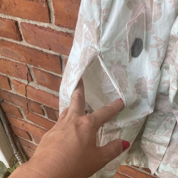 Free People Meet Me In Maui Printed Ivory Mini Dress/ Cut-out with Bow - Picture 7 of 15